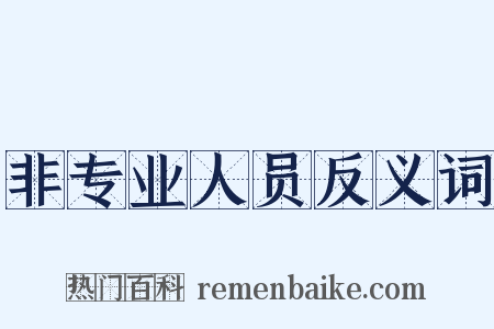 非专业人员反义词是什么意思的图片